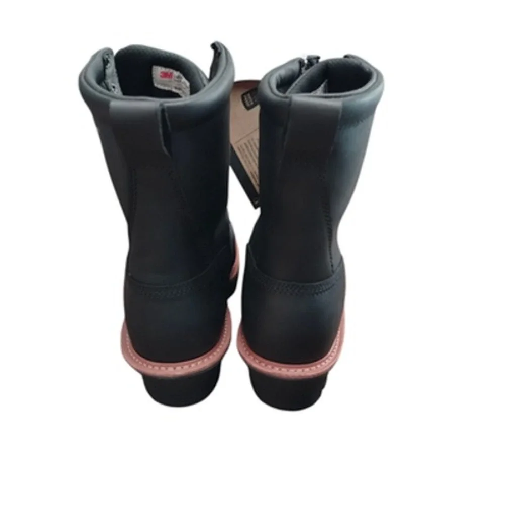 Red Wing 4416 Boots Mens Size 8.5 D Black Waterproof Insulated Vibram‎ Sole Work